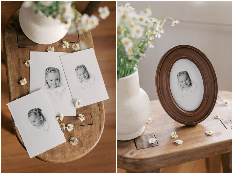 heirloom photo in frame of child in Orange County